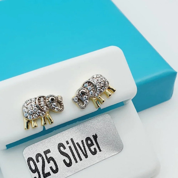 "14K Gold Plated 925 Sterling Silver CZ Beautiful Earrings for Women, 1USPAR4148 - Picture 2 of 11